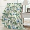 Cozy Floral Pattern - Flannel Blanket - Warm and Soft for Bed, Office, Home, Sofa and Office, Halloween Christmas