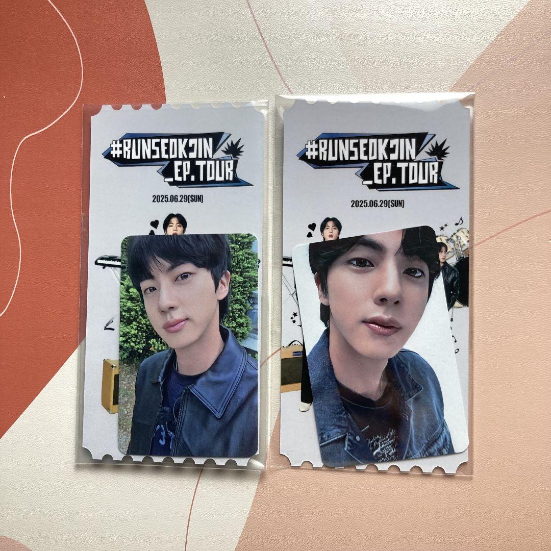 

[USED] BTS 6/29 RUNSEOKJIN_EP.TOURE JIN trading cards (2 pieces)