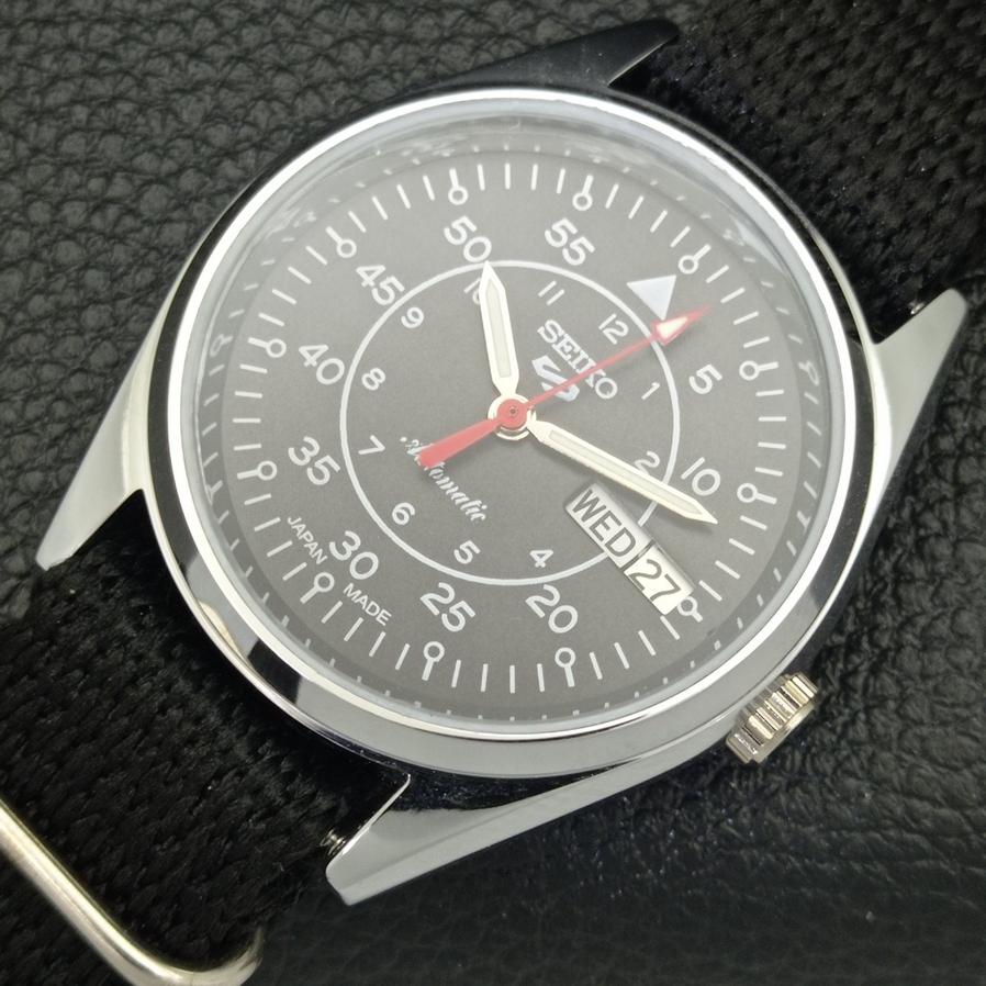 REFURBISHED SEIKO 5 6309A AUTOMATIC JAPAN MENS BLACK DIAL WATCH A427285-2