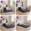 Folding Sofa Bed Blue 70 x 72 x 60 cm Fabric