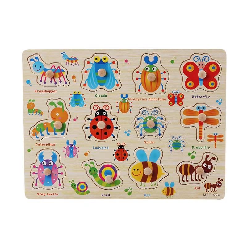 Montessori Wooden Toy Baby Puzzle Educational Toys For Children Game Puzzle Board Jigsaw Child Wooden Puzzles For Kids 2 3 4 Y