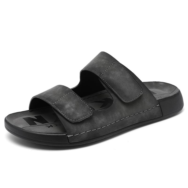 Fashion Men's Slippers Original Designer Casual Sandals Luxury Genuine Leather Slippers Outdoor Beach Slippers for Men Summer Flip Flops