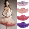 Saia Petticoat de Tule Plissado Feminina Branca Preta Rosa Vermelha Tutu Volumosa Festa Cosplay