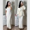 Cross-border Europe, America, Amazon women's clothing 2025 spring new fashion temperament knitted sweater casual suit women