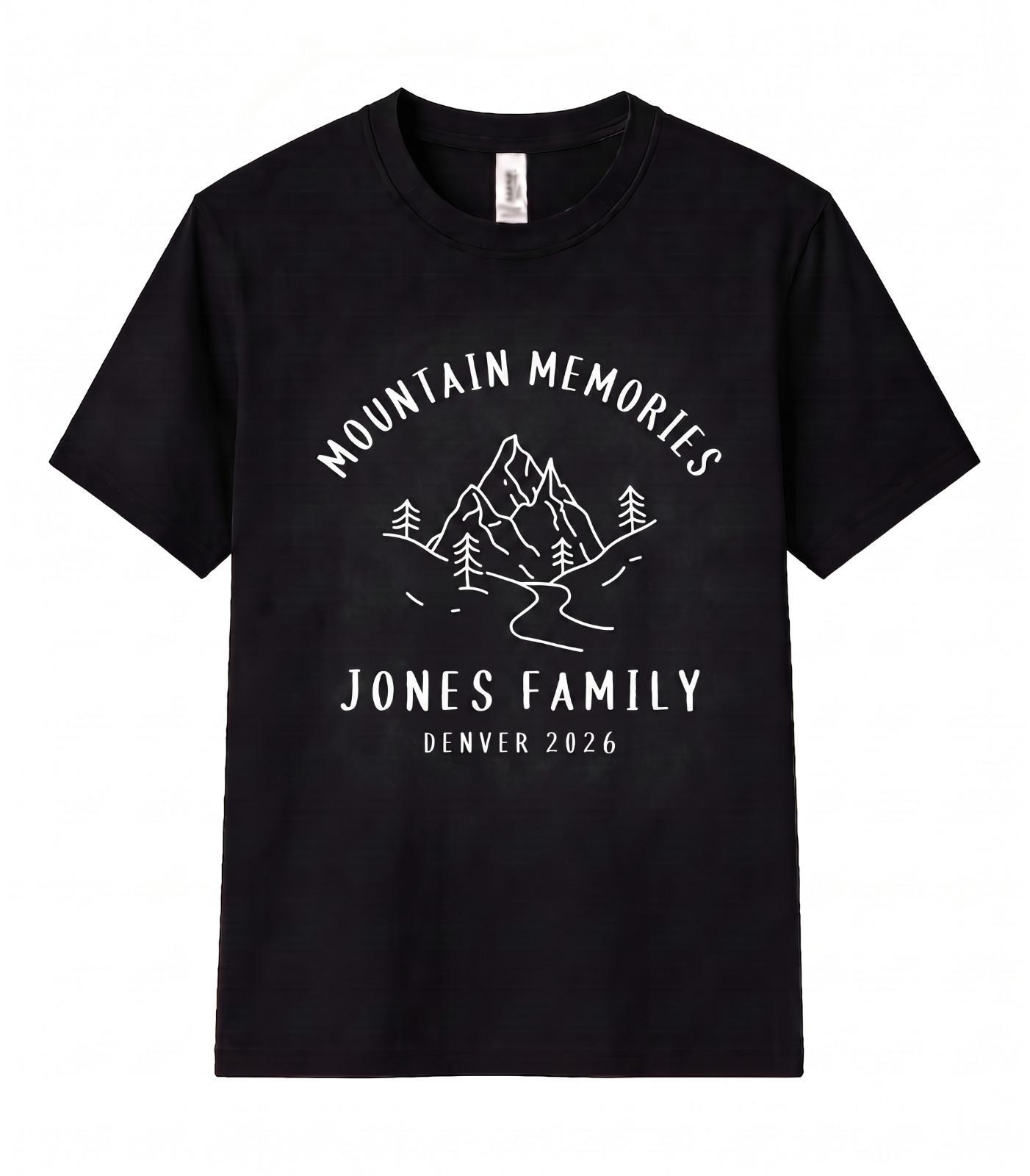 Custom Family Vacation Shirt Mountains Camping Crew Hiking Trip Mountain Hiking Unisex T-Shirt M
