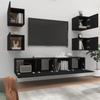 VidaXL TV Unit Set 6 Pcs Black Engineered Wood 3114255
