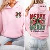 Coquette Christmas Casual Women's Hoodies Leopard Merry Christmas Print Sweatshirts Fleece Warm Pullovers Autumn Streetwear