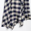 Summer New French Temperament Small Plaid Hanging Sleeveless Neck Irregular Dress