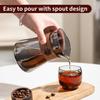 17oz/500ml Glass Coffee Pot Carafe with Wood Heat-Resistant Layer, High Borosilicate Espresso Shot Glass Mug , Coffee Accesories