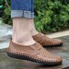Men's Casual Mesh Loafer Driving Leather Breathable Slip On Shoes Plus Sizes