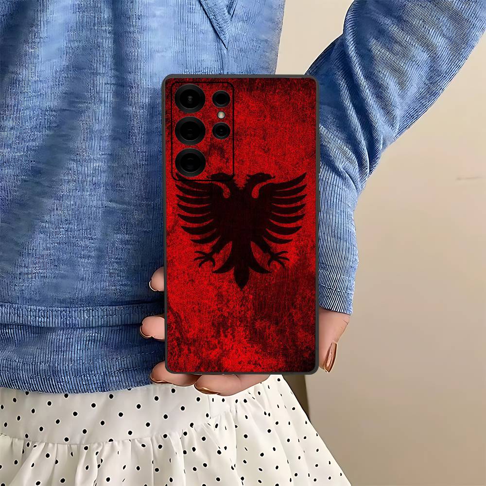 Albania Albanians Flag Phone Case For Samsung S 24 Fe 25 Ultra Plus 20 Lite 21 30 22 23 24 22 Ultra 5G Fundas