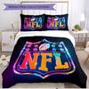 3-teiliges Bettbezug-Set (1 * Bettbezug + 2 * Kissenbezug, ohne Kern), NFL Print Weiches All-Season Bettwäscheset, Heim Schlafzimmer Dekor Geschenk