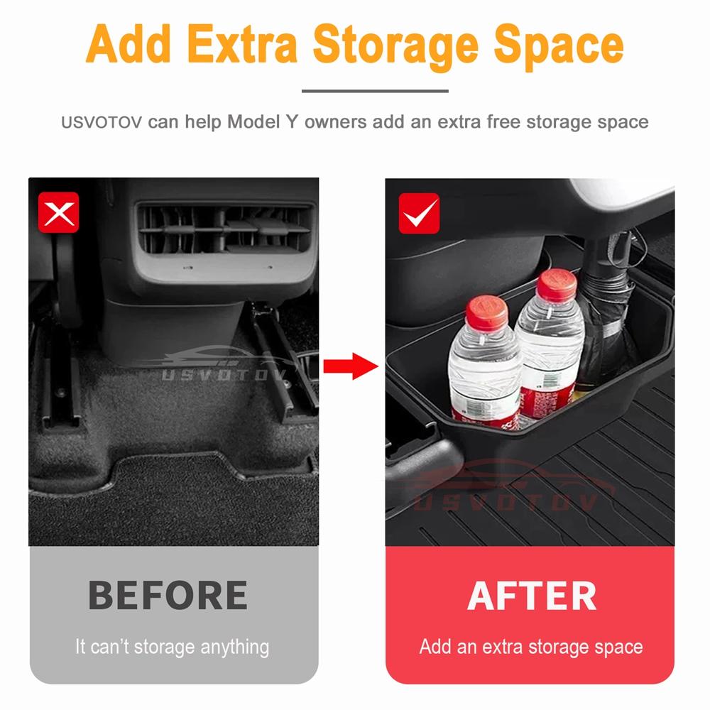 For Tesla Model Y 2025-2025 Trash Can Rear Center Console Organizer Row Seat Storage Box Backseat Garbage Bin Car Accessories