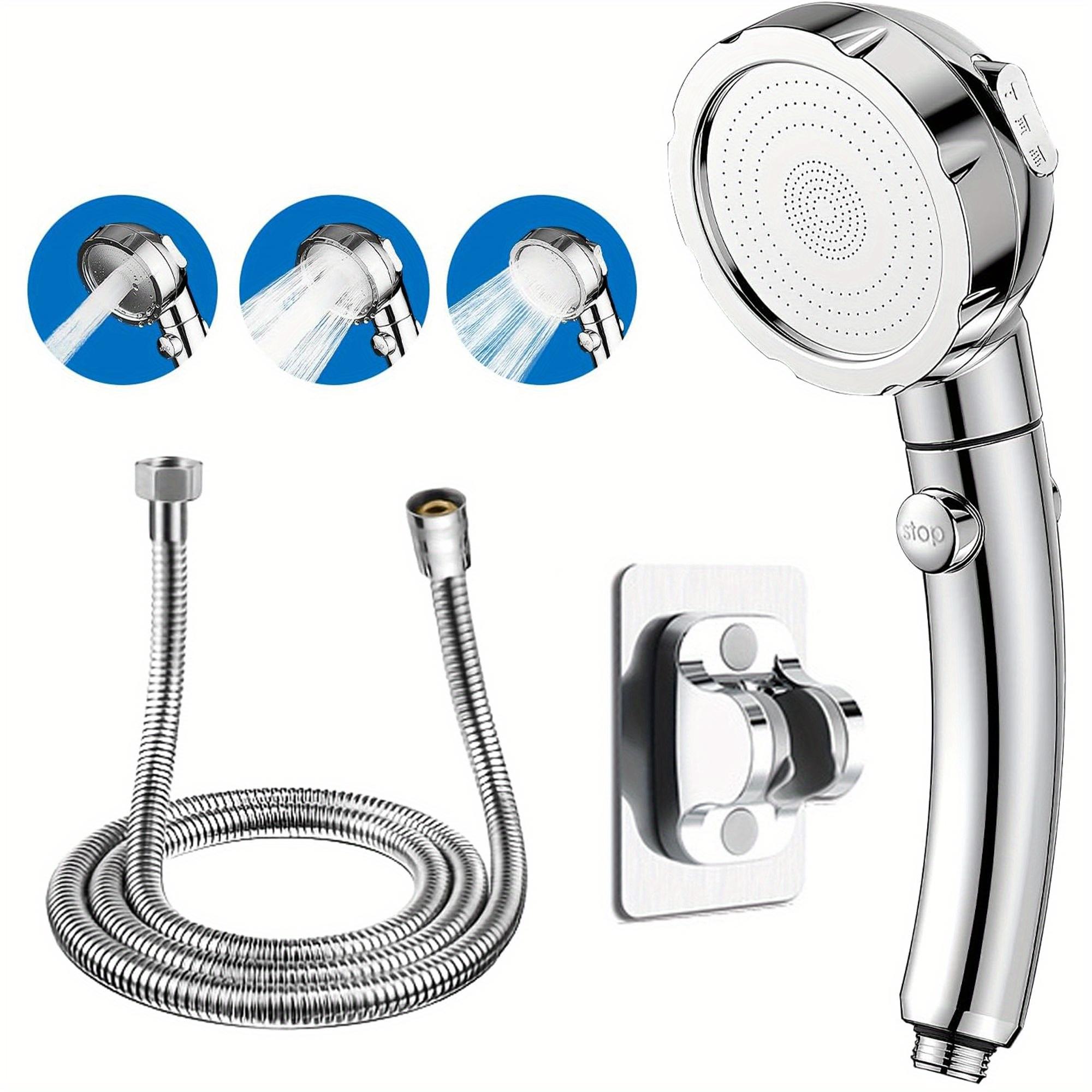 

3 шт. Ручная душевая лейка с переключателем ВКЛ/ВЫКЛ, 3 режима распыления, водосберегающие душевые лейки серебряный