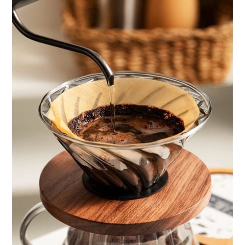 #4 Coffee Filters, Cone-Shaped, 8-12 Cups, Disposable Coffee Filter Paper for Smooth, Clean Taste, Pour-Over Coffee Makers (Natural, Unbleached, 4 U-S