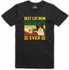 Best Cat Mom Funny T Shirt Regular Fit Cotton T-Shirt