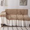 Funda Sofa Living Room Patchwork Thick Warm Sofa Throw  Winter Sherpa Camping Picnic Sofa Cover