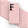 Liquid Silicone Original Phone Case for Samsung Galaxy S21 FE Plus Ultra S21FE S21+ S21Ultra 5G Square Soft Basic Gel Back Cover