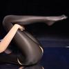 See Through Sexy Tights Oil Shiny Design Sexy Lingerie Women Open Crotch Pantyhose Plus Size High Elastic Shaping Stockings