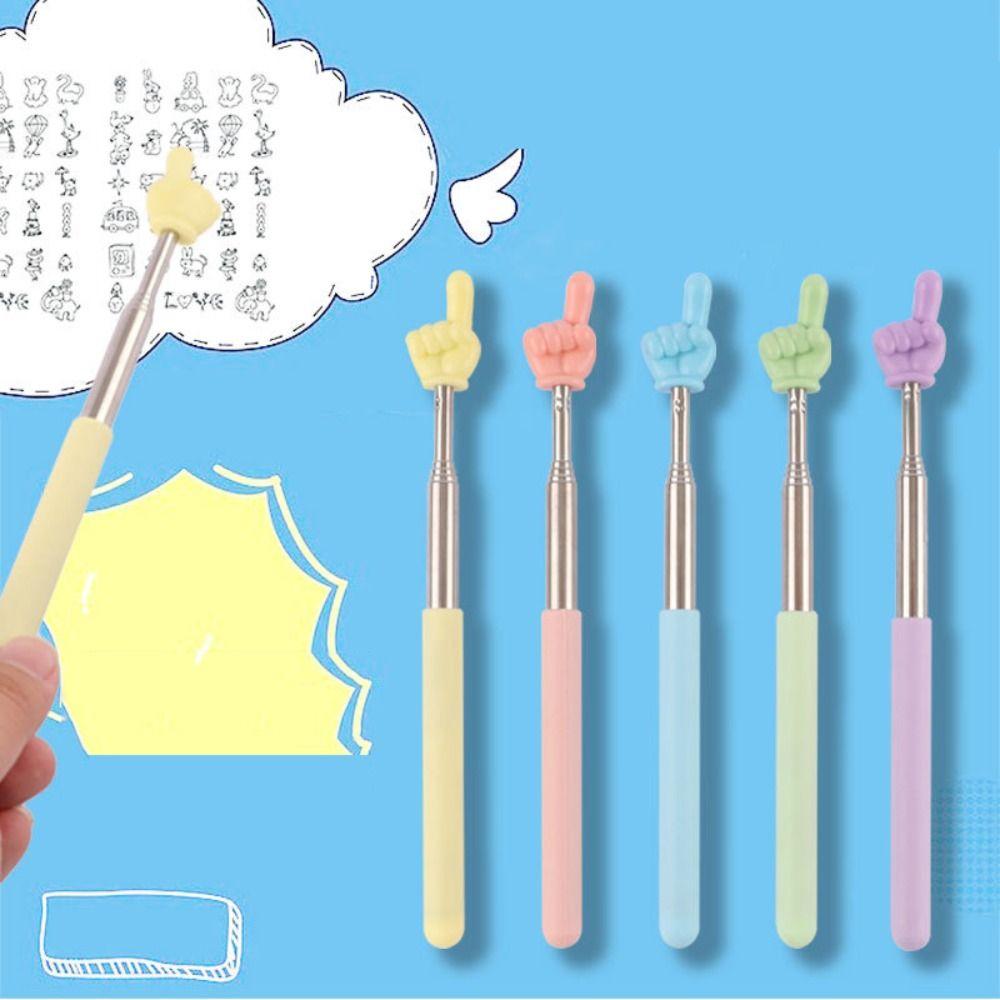 Telescopic Reading Guide Pointer Finger Shape Handheld Blackboard Presenter Stick  Office