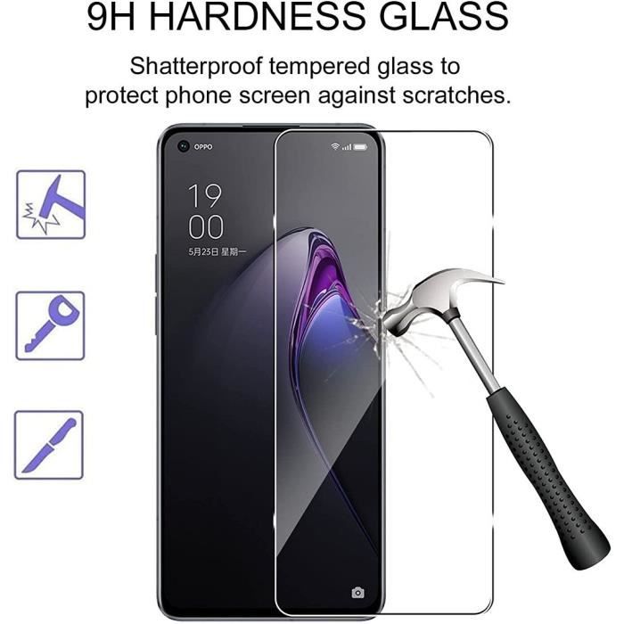 Verre Trempé pour OPPO Reno 8 5G - 2 Pièces - Vitre de Protection Transparent