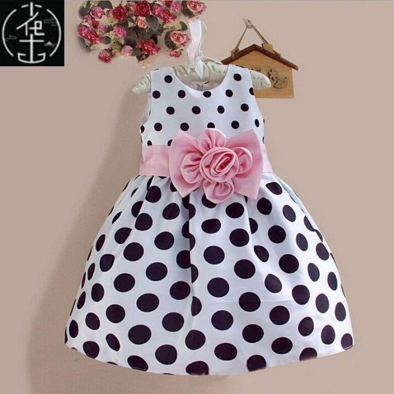 

Girls Kids Children Baby Dress Summer Dresses Cotton Clothes White 90((90))
