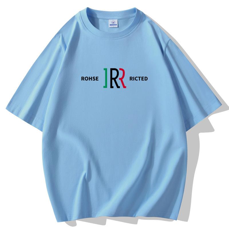 INS Fashion Men Large Size Loose Short Sleeves T-Shirt 100% Cotton