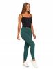 Women's Sports Leggings High Waist Ribbed Stylish MORAJ XXL/3XL green