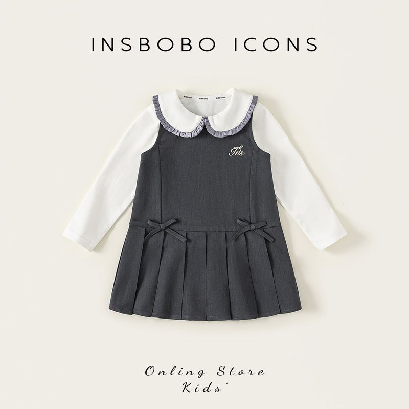 Girls  Outfit 2026 Spring New Style Spring Outfit for Girls Baby Dress Children s Dress Stylish Baby Spring and Autumn Outfit Trendy Gray 80