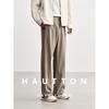 HAUT TON Men's Straight-Leg Linen-Blend Business Casual Pants