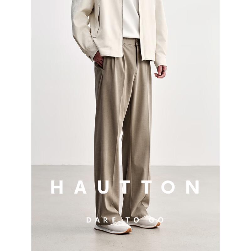 HAUT TON Men s Straight-Leg Linen-Blend Business Casual Pants XL