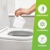 10/30/50 STK Einweg-Toilettensitzbezüge, Toilettensitzbezüge aus Papier, wasserdicht, spülbar, reiselöslich, wasserlösliches Pad, tragbar