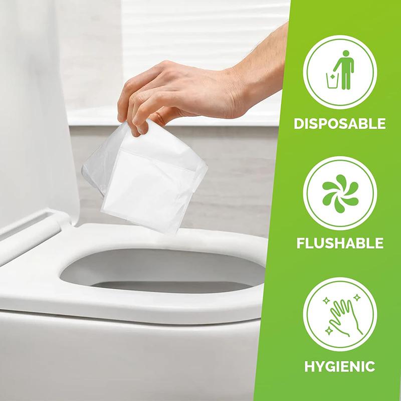 10/30/50 STK Einweg-Toilettensitzbezüge, Toilettensitzbezüge aus Papier, wasserdicht, spülbar, reiselöslich, wasserlösliches Pad, tragbar
