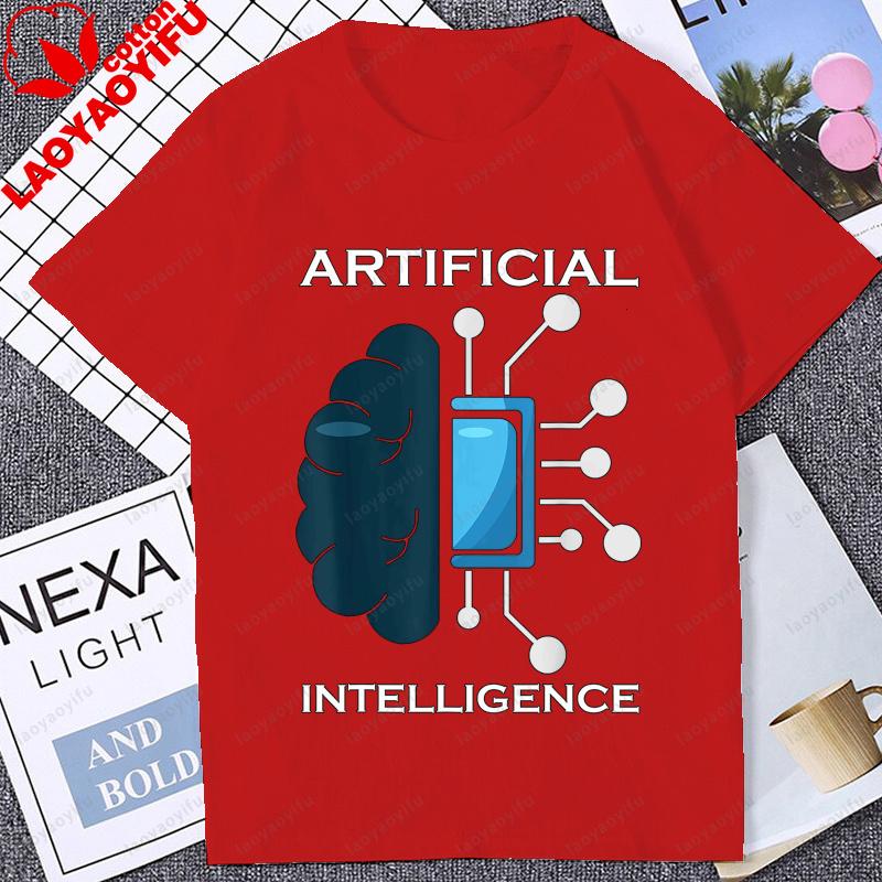 Artificial Intelligence AI Graphic Printed Tshirt Casual Fashion Loose Hip Hop Unisex T Shirt Streetwear Short Sleeve Harajuku Tees