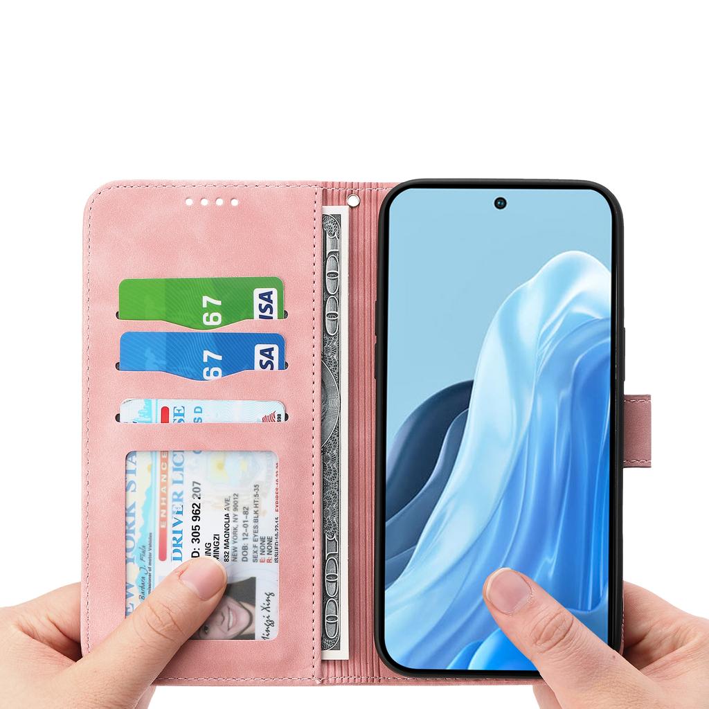DIERFENG DF-03 For vivo Y29 4G Leather Case Lines Imprint Wallet Phone Cover