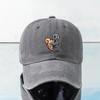 New Style Retro  Fashionable Printed Violent Bear Washed Baseball Cap Outdoor Casual Sun Protection Visor Cap