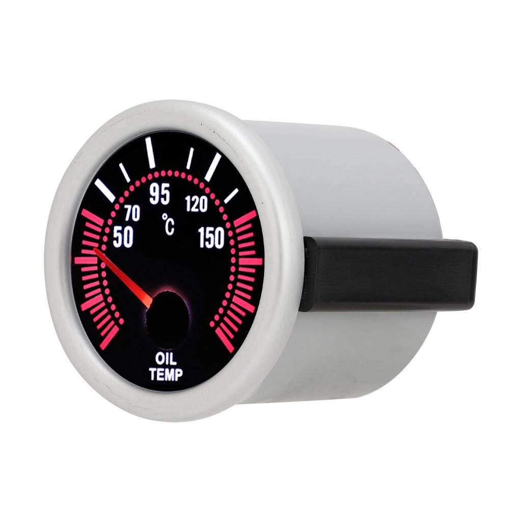 52mm2in Car Oil Temperature Gauge with White Light Universal Automobile Accessory 12V