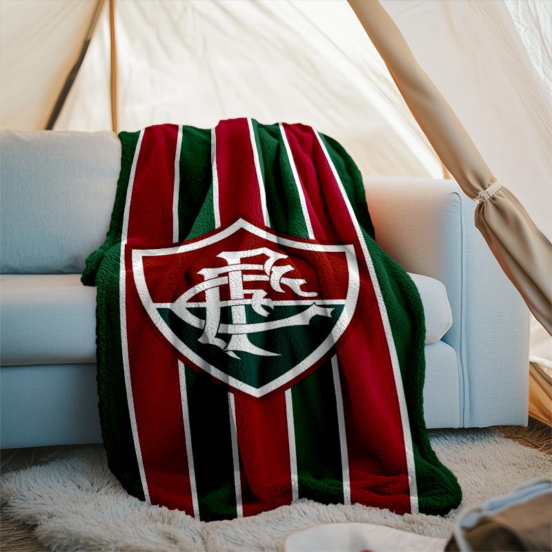 1PC Flumi-nense Football Club  Printed Soft Flannel Blanket Throw for Adult Bedroom Living Room Sofa Camping Travel Fan gifts Christmas Gifts