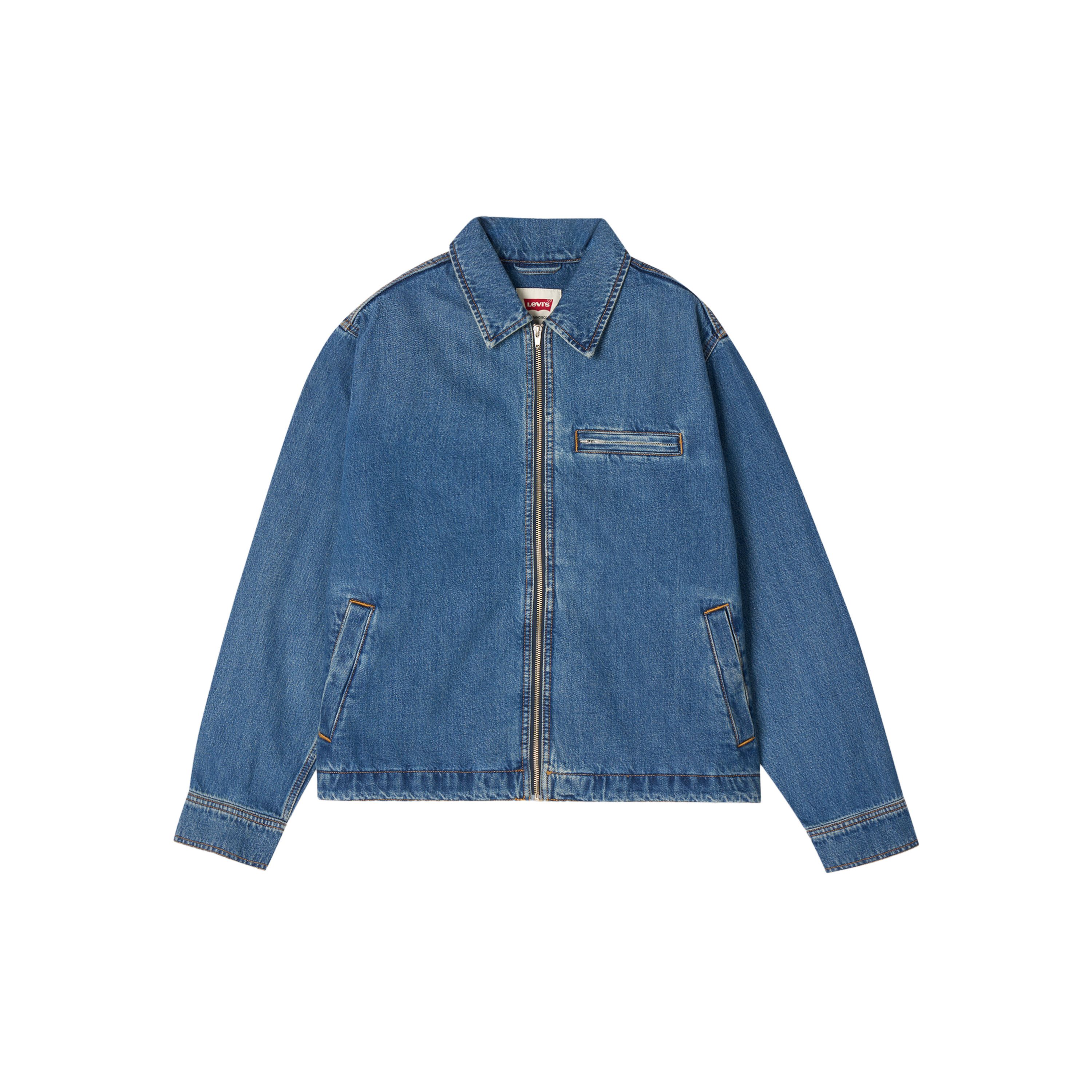 Levis Американский Винтаж Минималистичный Повседневный Стиль для Поездок Классический Дизайн Универсальная Джинсовая Куртка Высокого Класса Куртки Унисекс 005BL-0002 L