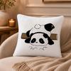 panda Cushion Cover Anti-dustmite Pillowcase Invisible zipper silky short plush Sofa cushion cover