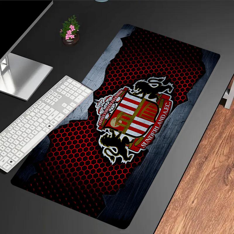 Tappetino per Mouse con Stemma di Sunderland, Base in Gomma, Tappetino per Mouse per Giocatori e Uso Ufficio, Scrivania da Gioco, Tappetino Facile da Pulire Regali di Natale per Fan