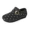 Women's Fleece Loafers With Fuax Fur Lined Non-Slip Cozy Moccasin Winter Warm Walking Shoes Outdoor Indoor Casual Comfort Fuzzy House Shoes for Women