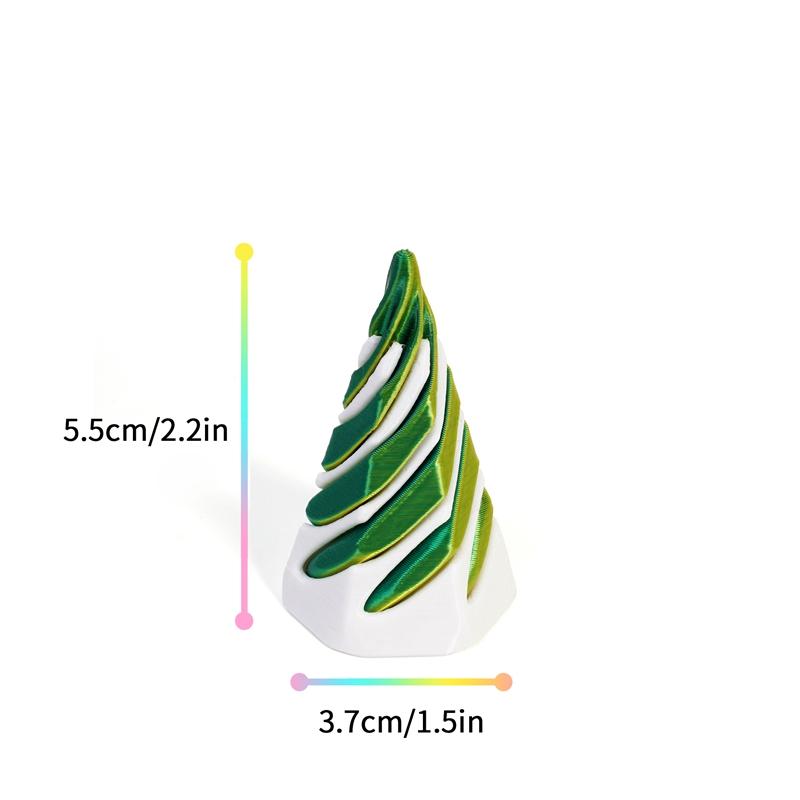 3D Printed Spiral Cone Toys Impossible Pyramid Pass Through Sculpture Mini Vortex Thread Illusion Stress Relief Screw Toys