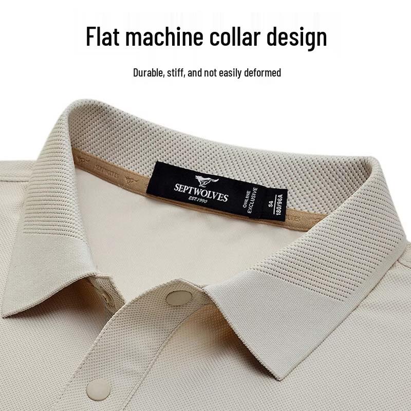 SEPTWOLVES Men's Breathable Short Sleeve Polo Shirt