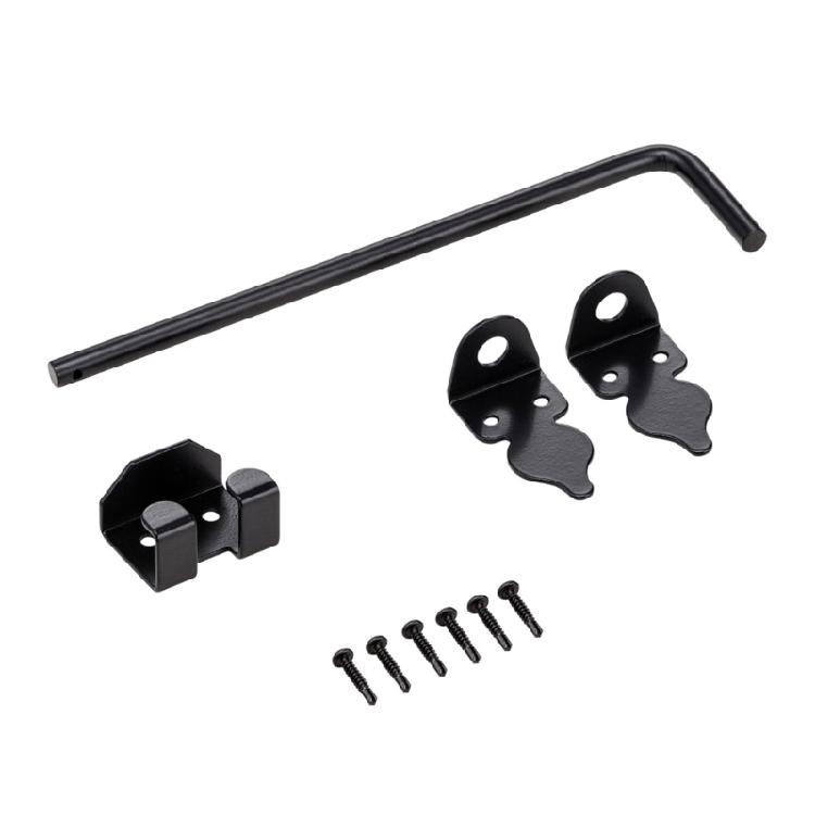 Portable Sturdy 12Inch Cane Bolts with Wide Brackets for Firm Double Door Locking In Various Weather Conditions 2 Pack