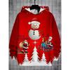 Merry Christmas Sweatshirts Pullover Children's Hoodie Cartoon Santa Claus Graphic Hoody Snowman Sweatshirts Unisex Y2k Top