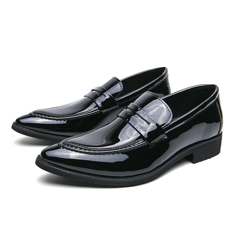 Fashion Men's Loafers Luxury Brand Leather Dress Shoes Breathable Slip-On Solid Formal Casual Shoes Handmade Designer Men Shoes Mocassin