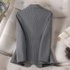 Women's Houndstooth Suit Jacket - Stylish, Versatile, Casual Top for Spring and Autumn