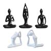 Sitzende Yoga-Dekoration Skulptur Keramik Dekorative Figur Abstrakte Kunst für Eingangsbereich Schlafzimmer Kaminsims Zuhause