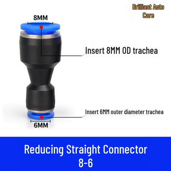 Telescopic Air Hose Set: 8mm/6mm Coil Tube, Scissor Lift Spring, Cylinder Connector Fittings